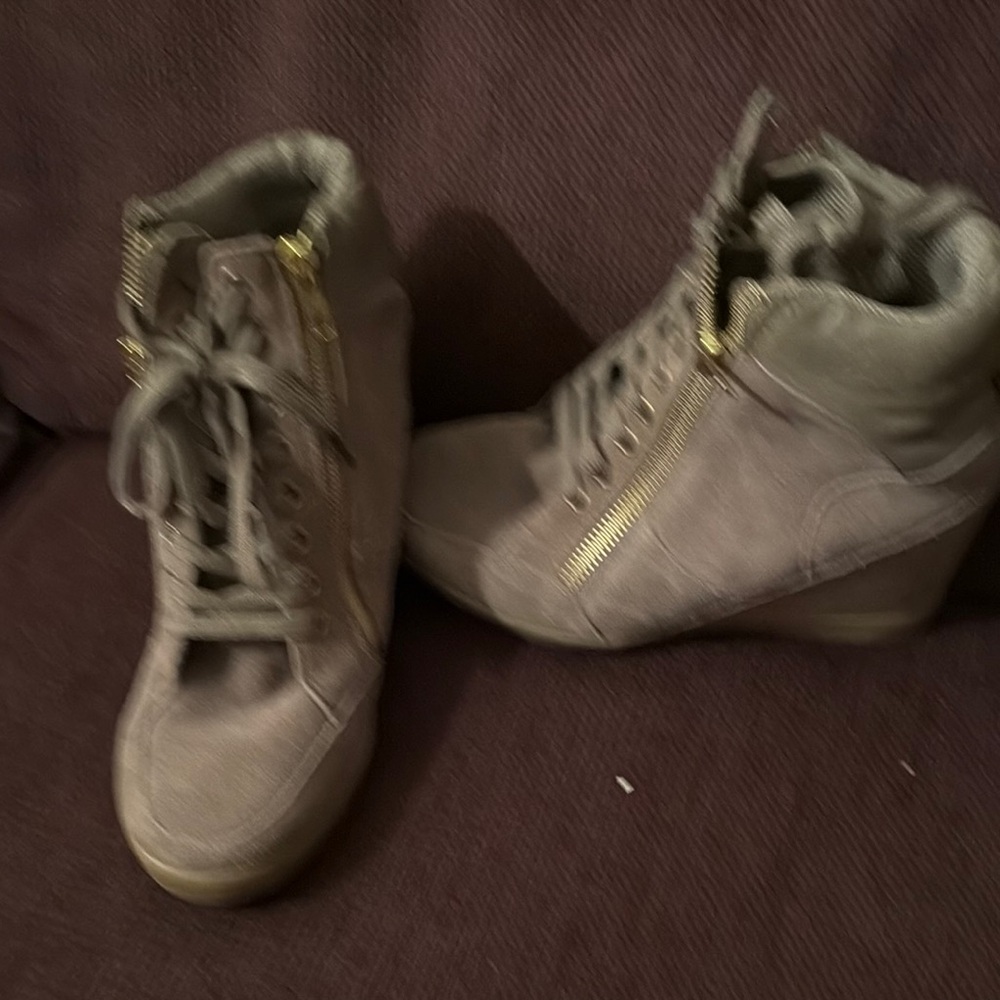 Stylish High-Top Wedge Sneakers